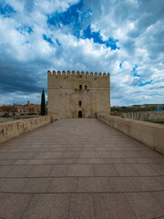 The very old roman bridge of the town of Cordoba, Andalusia, Spain