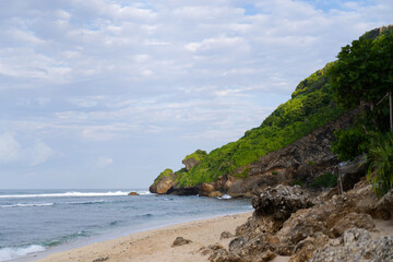 Fototapeta premium Sunrise on the ocean, natural landscape, background.