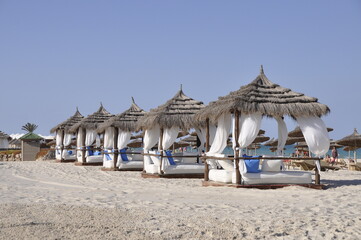 Africa, Tunisia, Djerba, April 22, 2022,  beach, leisure, vacation, tourism,