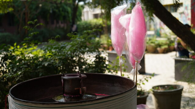 Cotton Candy Machine with COTTON CANDY Indian Street Food buddhi ke baal sweet