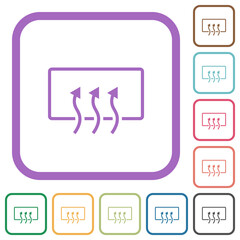 Rear window defrost simple icons