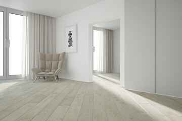 Modern interior design. 3D illustration