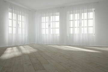 Modern interior design. 3D illustration