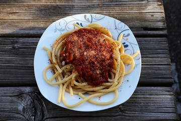 Maccaroni, Makkaroni, Nudeln, Food, Essen, Nudeln mit Soße, Italienisch, Italien