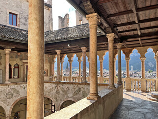 Panorama di Trento dal Castello del Buonconsiglio - obrazy, fototapety, plakaty