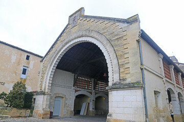 Fototapeta premium Historic covered market in Bazas, France