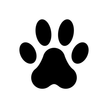black animal paw print
