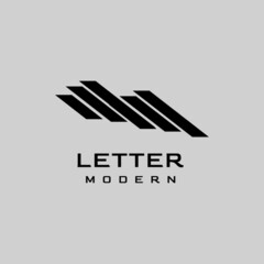 abstract letter m logo design