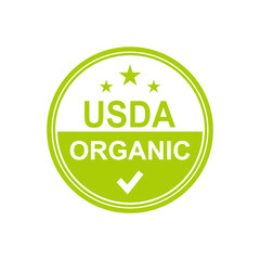 Usda organic vector icon logo design	