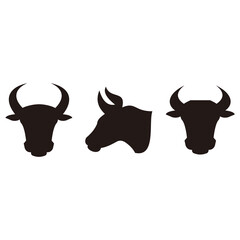 bull set icon vector illustration sign	