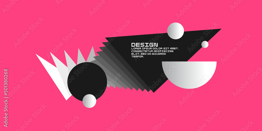 Poster composition with geometric shapes. abstract background for design. trendy stylish graphics. experime