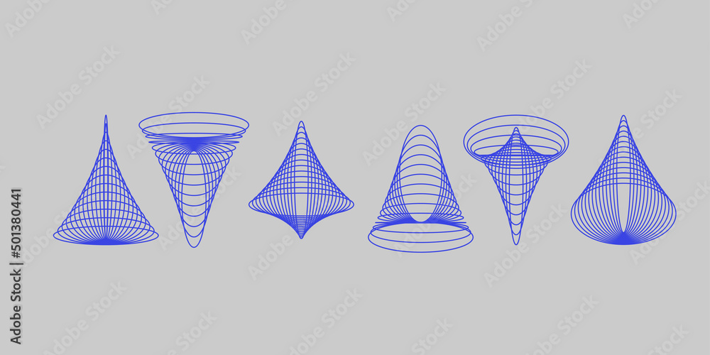 Poster abstract elements for design. a set of different geometric shapes.
