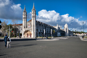 Obraz premium view of Jeronimos monastery in Lisbon Downtown