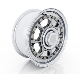 Rad vor weißem Hintergrund