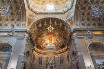 Ripatransone, Ascoli Piceno, Marche. The co-cathedral of SS. Gregorio Magno and Margherita - obrazy, fototapety, plakaty