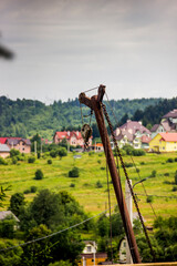 a small construction crane