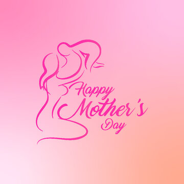 Happy Mother's Day event poster with mother and child