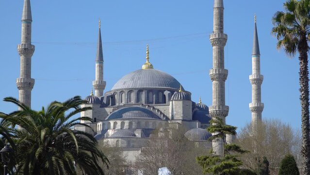 Beautiful Blue Mosque in Istanbul. Turkey. Sultanahmet. European part of the city.