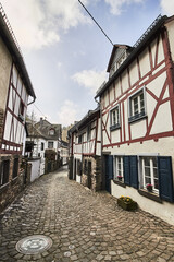 Typical buildings in a little town called Monreal in the region of Eifel in Germany