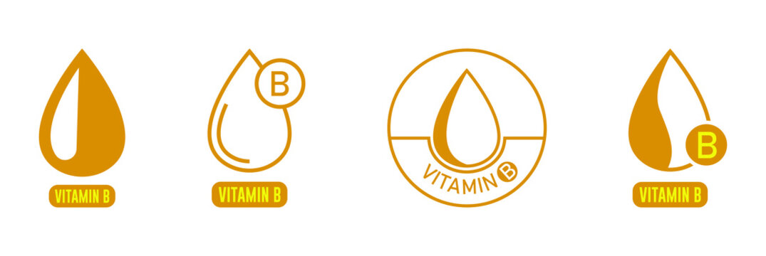 Vitamin B Supplement Logo Vector Illustration