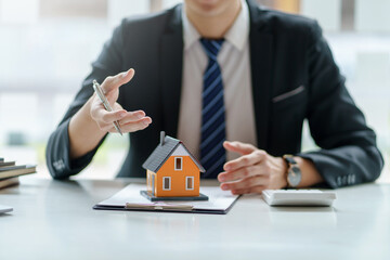 Real estate agent offer house design and contract. Approval of a contract to buy or sell a home....