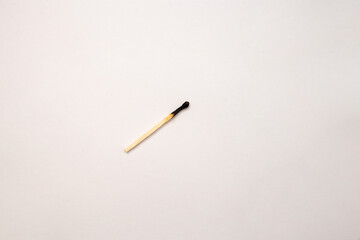 Wooden matches on a white background