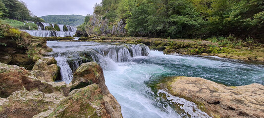 Fototapeta na wymiar Waterfalls in Una National Park