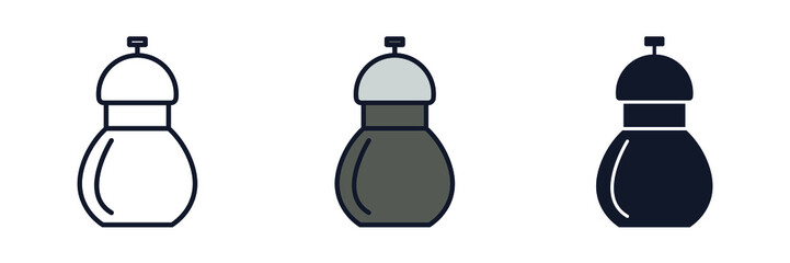 Pepper grinder icon symbol template for graphic and web design collection logo vector illustration