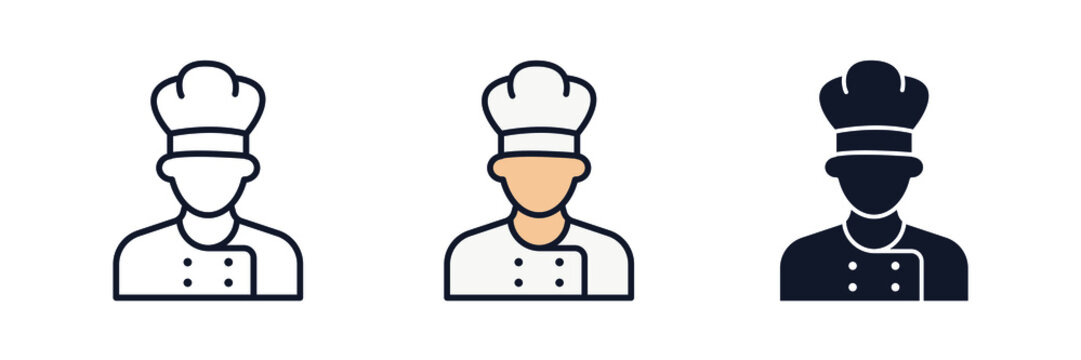 chef icon symbol template for graphic and web design collection logo vector illustration