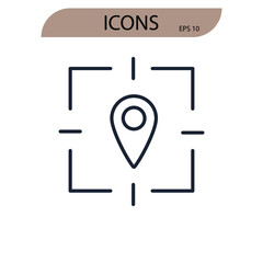 positioning icons  symbol vector elements for infographic web