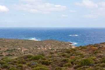 Obraz premium Northern coast of beautiful Ios Island. Cyclades Islands, Greece