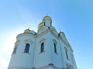 Orthodox church against the blue sky