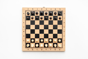 Chess board game as idea of business strategy and teamwork