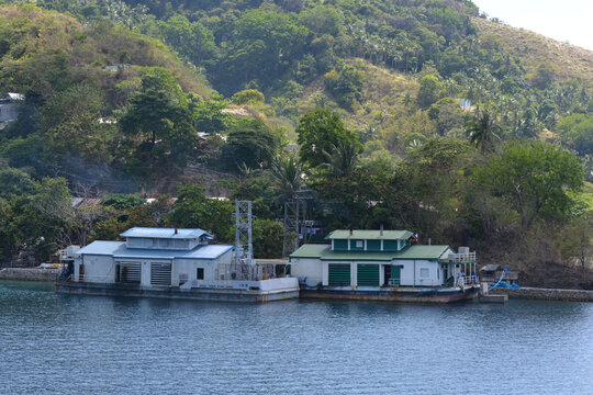 Electric power plant at the shore in Romblon, Philippines