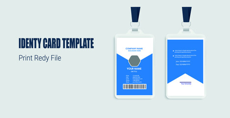 Abstract professional id card design templates