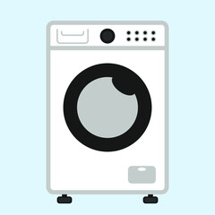 Vector illustration. Washing machine in flat style. Vector