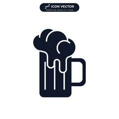 beer icon symbol template for graphic and web design collection logo vector illustration