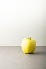 Apple on a grey background