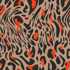 Modern leopard seamless pattern. Animals vector background