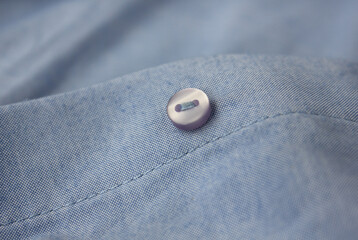 texture blue fabric of shirt close up with depth of field for object