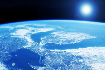 Fototapeta na wymiar Earth from space. Elements of this image furnished by NASA