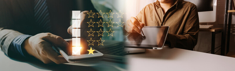 Customer Experience dissatisfied Concept, Unhappy Businessman Client with Sadness Emotion Face on...