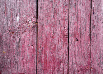 Texture - Old wooden boards painted red