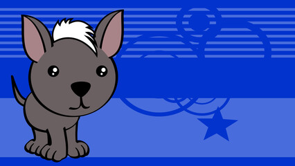 sweet xoloitzcuintle cartoon background illustration in vector format