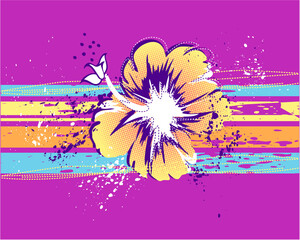 hawaiian flower illustration