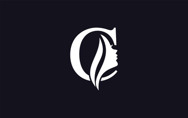 Beauty spa and hair logo, art and symbol design with the letter and alphabet