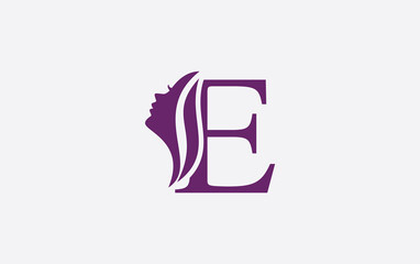 Beauty spa and hair logo, art and symbol design with the letter and alphabet