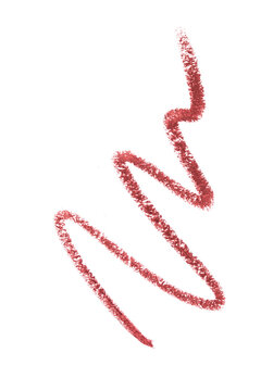Lip liner stroke on white background- Image