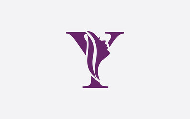 Beauty spa and hair logo, art and symbol design with the letter and alphabet