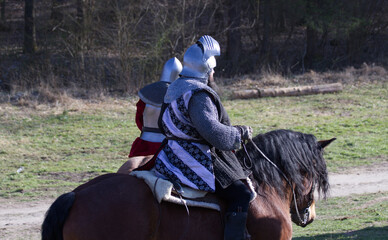 medieval warriors on horses